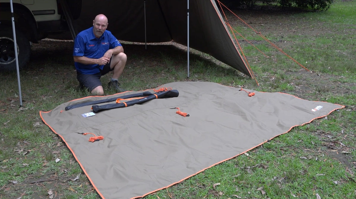 How to Setup the Foxwing 270 Awning Tapered Zip Extension Panels Oztent USA