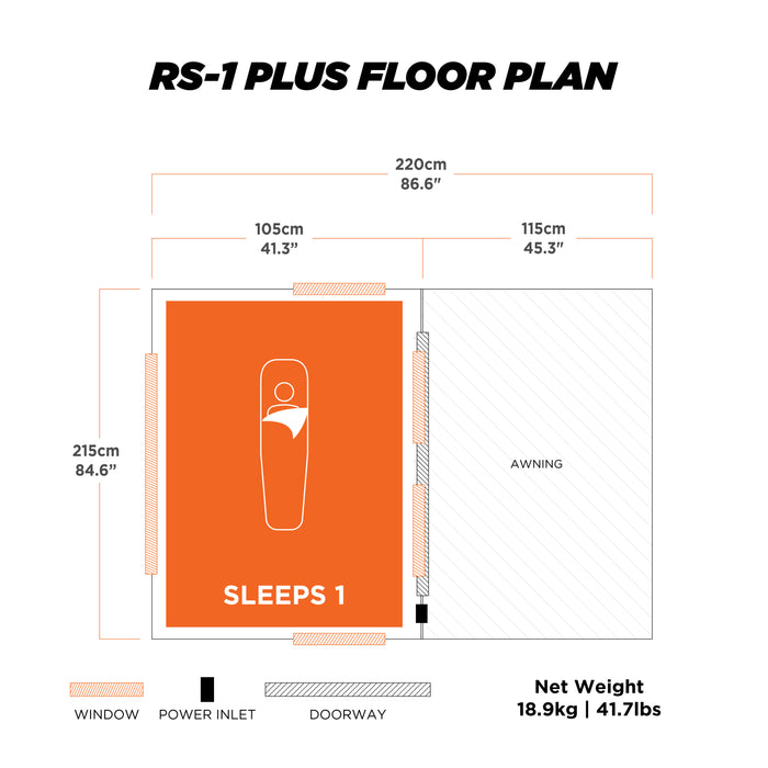 Oztent RS-1 Plus King Single Swag