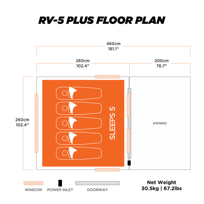 Oztent RV-5 Plus Tent