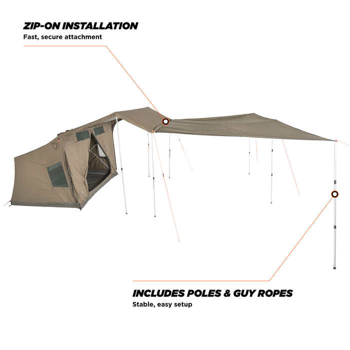 Oztent RV and RV Plus Zip-In Tarp Awning Extension