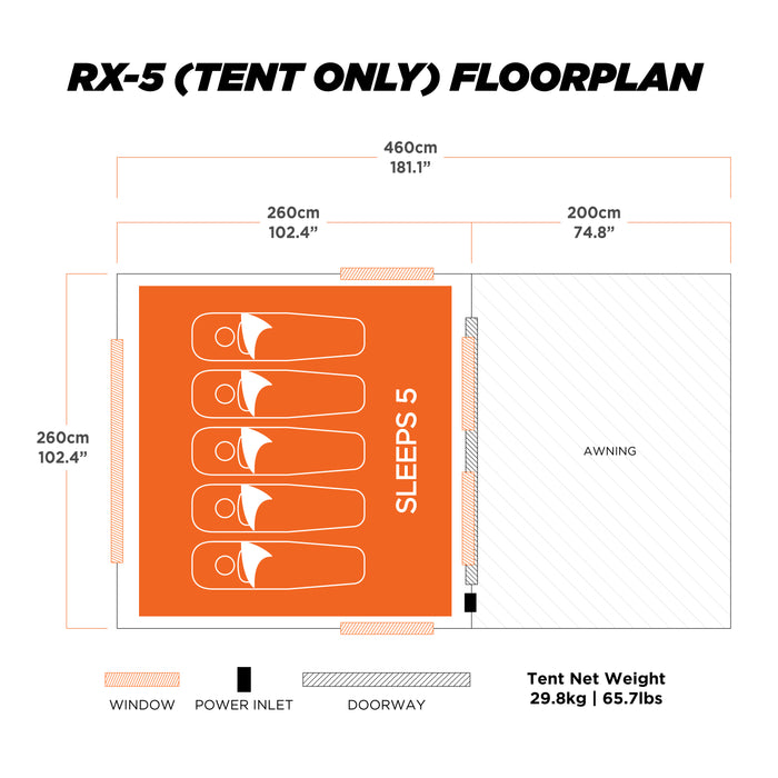 Oztent RX-5 (TENT ONLY)