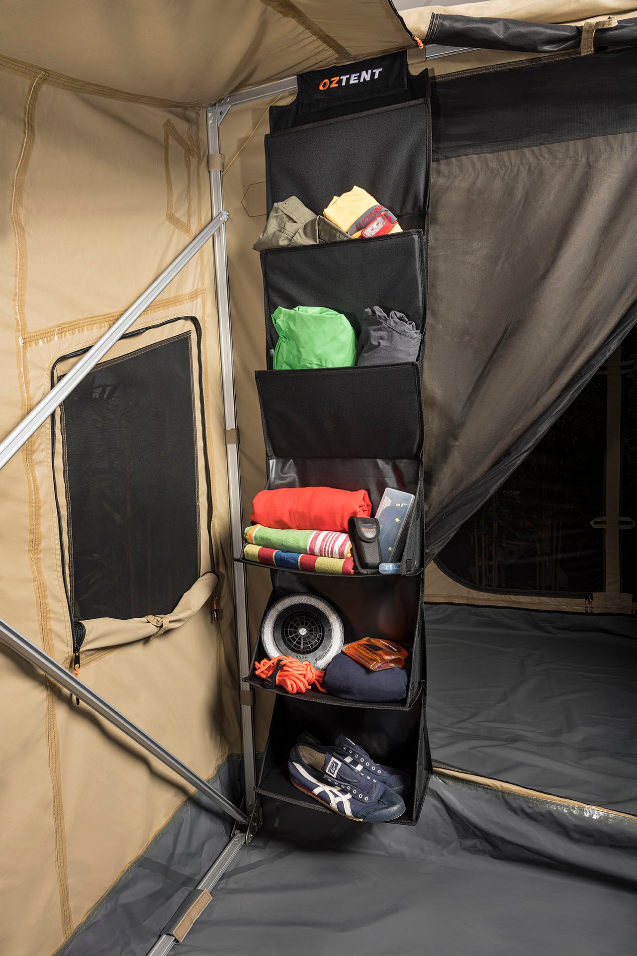 yourGEAR Caravan Organizer Shoe - hanging shelf for tent, awning caravan  140 x 45 cm 10 compartments